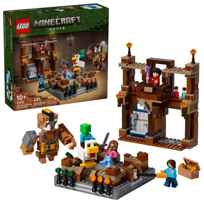 Konstruktorius LEGO® Minecraft Woodland Mansion Fighting Ring 21272, 491 vnt.