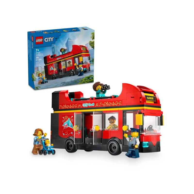 LEGO City Raudona Double-Decker Sightseeing Bus