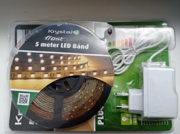 LED Juosta Krystal+ FROST LIGHT 5M su Maitinimo Šaltiniu (600 liumenų)