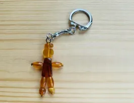 Raktų pakabutis GINTARINIS ŽMOGUTIS