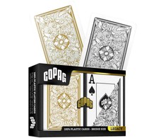 Copag Legacy Bridge Jumbo index žaidimo kortos dviguba kaladė (juoda ir aukso)