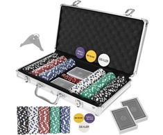 Pokerio rinkinys dėkle, 300 žetonų