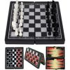Malplay Magnetinių šaškių, šachmatų ir nardų rinkinys 3 in 1