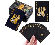 Lean Toys Plastikinės Kortos su Auksiniu Dizainu, 54 Kortų Kaladė