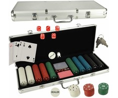 Ikonka Pokerio rinkinys dėkle 500 žetonų 2 kortų pakuotės