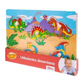 Medinė Smily Play saurs SPW83597, 6 vnt. Dino dėlionė