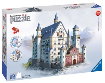 3D dėlionė Neuschwanstein Castle 125739, 40 cm x 22.5 cm, 216 vnt. Ravensburger dėlionė