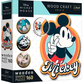Wood Craft Mickey Mouse, 160 vnt. Trefl dėlionė