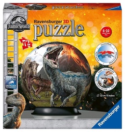 3D dėlionė Jurassic World 11757, 13 cm x 13 cm, 72 vnt. Ravensburger dėlionė