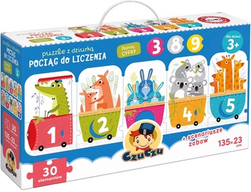 Edukacinė Animal Train, įvairių spalvų, 30 vnt. CzuCzu dėlionė