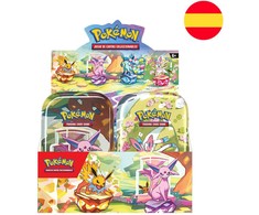 Spanish Pokemon Tin mini Prismatic Evolutions assorted trading card game