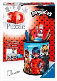3D dėlionė Miraculous 11278, 7.7 cm x 7.7 cm, 54 vnt. Ravensburger dėlionė