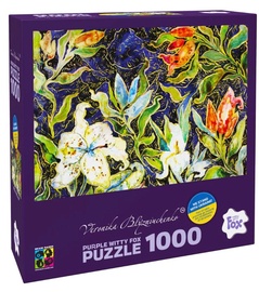 Lilies On Blue 19901, 48.2 cm x 68.2 cm, 1000 vnt. Brain Games dėlionė