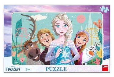 Frozen, 19 cm x 29.5 cm, 15 vnt. Dino dėlionė