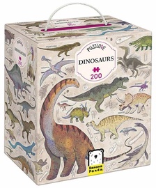 Puzzlove Dinosaurs, 68 cm x 48 cm, 200 vnt. Bananapanda dėlionė