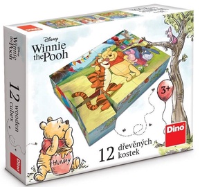 Winnie The Pooh And Friends, 12 vnt. Dino dėlionė