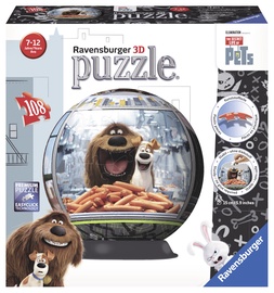 3D dėlionė 12216, 15 cm x 15 cm, 108 vnt. Ravensburger dėlionė
