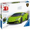 3D dėlionė Lamborghini Huracan Evo Verde 11299, 25.1 cm x 12.4 cm, 108 vnt., žalia Ravensburger dėlionė