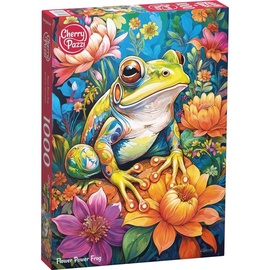 Flower Power Frog, 70 cm x 50 cm, 1000 vnt. CherryPazzi dėlionė