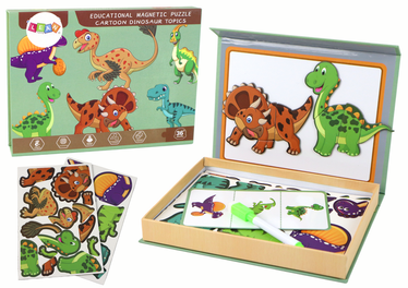 Magnetinė Lean Toys Cartoon saur Topics Dino dėlionė