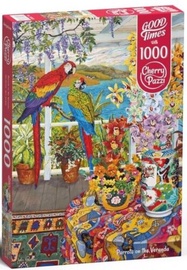 Parrots On The Veranda 30639, 70 cm x 50 cm, 1000 vnt. CherryPazzi dėlionė