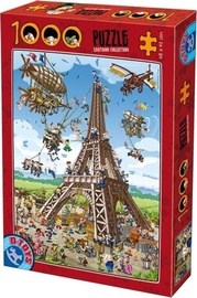 Eiffel Tower 446197, 68 cm x 47 cm, 1000 vnt. D-Toys dėlionė