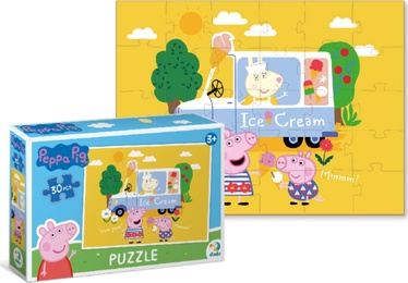 Peppa Pig, 30 vnt., mėlyna/geltona/žalia Dodo dėlionė