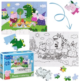 Peppa Pig + Coloring, 60 vnt. Dodo dėlionė