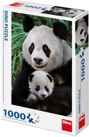 Panda with baby, 1000 vnt. Dino dėlionė