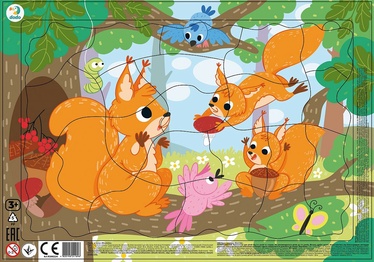 Squirrels 406164, 21 cm x 30 cm, 21 vnt. Dodo dėlionė