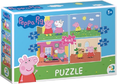 4in1 Peppa Pig 04942, 15 cm x 21 cm, 126 vnt. Dodo dėlionė
