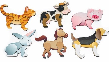 Magnetinė , gyvūnai , įvairių spalvų, 6 vnt. Eduplay dėlionė