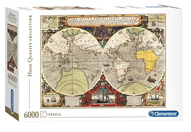 Antique Nautical Map 36526, 168.6 cm x 118.4 cm, 6000 vnt. Clementoni dėlionė