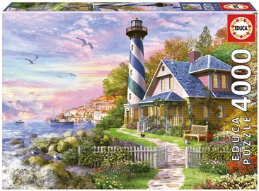 Borras Lighthouse At Rock Bay 17677, 96 cm x 136 cm, 4000 vnt. Educa dėlionė