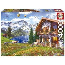 Chalet In The Alps 19568, 96 cm x 136 cm, 4000 vnt. Educa dėlionė