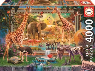 Savana Coming To Life 19285, 96 cm x 136 cm, 4000 vnt. Educa dėlionė