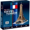 3D dėlionė Eiffel Tower C044H, 23 cm x 20.5 cm, 35 vnt. Cubicfun dėlionė