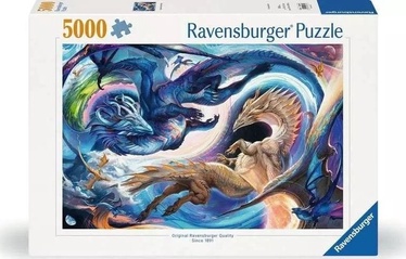 Dragon Day And Night, 101 cm x 153 cm, 4000 vnt. Ravensburger dėlionė