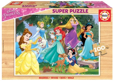 Medinė Disney Princess 17628, 20 cm x 28 cm, 100 vnt. Educa dėlionė