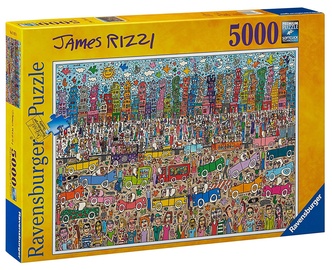James Rizzi 17427, 153 cm x 101 cm, 5000 vnt. Ravensburger dėlionė