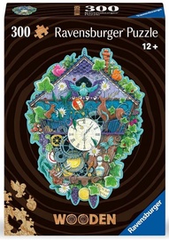 Medinė Cuckoo Clock, 25 cm x 20 cm, 300 vnt. Ravensburger dėlionė