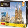 3D dėlionė Sagrada Familia DS0984H, 28.4 cm x 20 cm, 184 vnt. Cubicfun dėlionė