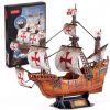 3D dėlionė Santa Maria T4038H, 58 cm x 20 cm, 204 vnt., ruda/balta Cubicfun dėlionė