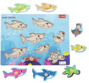 Medinė Baby Shark 61627, 22 cm x 29.5 cm, 8 vnt. Trefl dėlionė