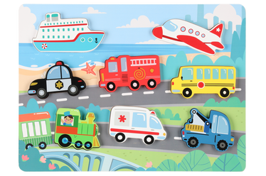 Medinė Vehicles 630239, 8 vnt. Trefl dėlionė