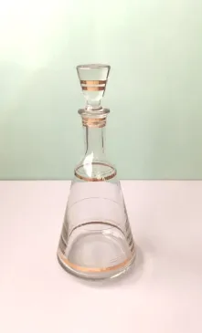 Vintažinis grafinas su kamšteliu, stiklinis, 500ml