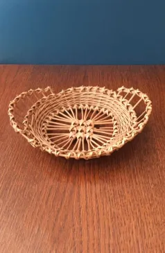 Pintas dekoratyvinis krepšelis-padėkliukas, 20cm skersmuo